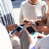 young people with smartphones